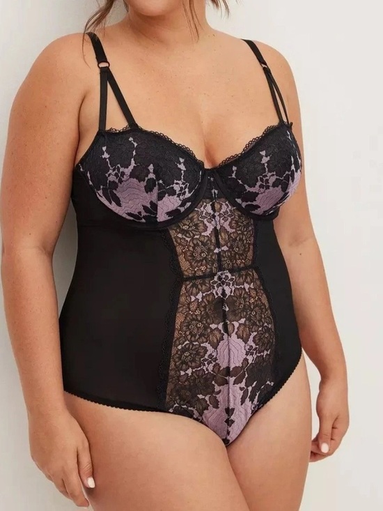 torrid Other - NWOT Torrid Curves lace underwire bodysuit size 2 boudoir lingeries bustier snap